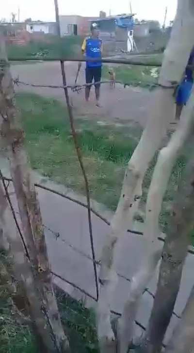 Por suerte tenía barbijo