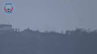 1st Coastal Division ATGM team engages a gathering of Syrian Army troops silhouetted near Latakia - 12/18/2015