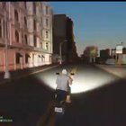 I think he forgot to turn the corner.