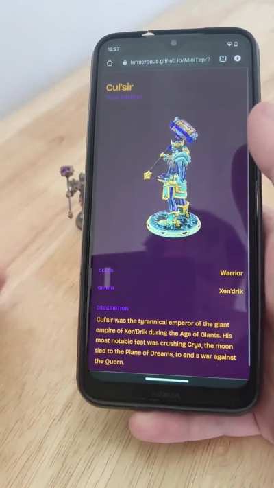 I wanted a way to scan my minis to see their lore, so I made this free tool. Just uses cheap NFC tags and your phone.