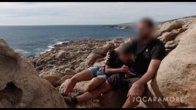 Outdoor blowjob with people close by. This one was risky, and so much fun! [gif]
