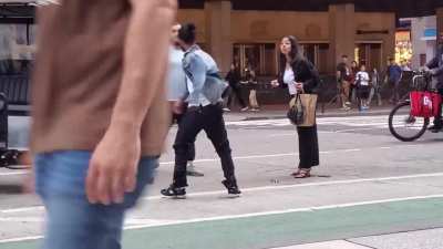 Jean jacket jerkoff assaults rickshaw drivers and chokes his own girlfriend