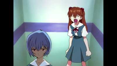 Rei puts Asuka on the mic