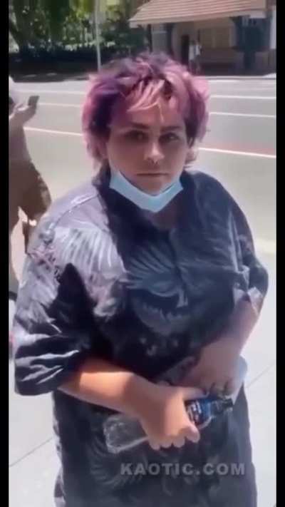 Dude goes ape shit after lgbtq bitch punches his camera