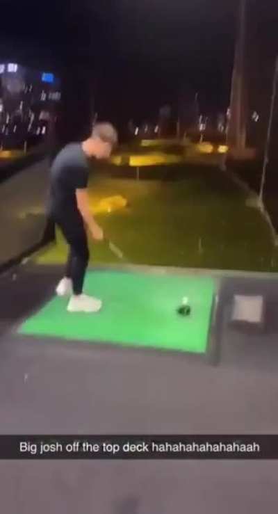 Driving range after a full day of drinking can only go 1 way