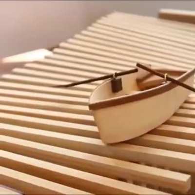 Kinetic wave sculpture.