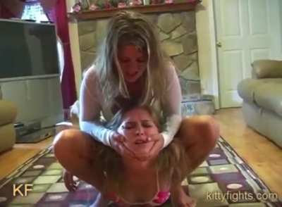 Camel clutch, choked then hair pulled