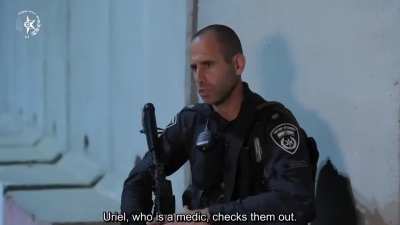 Combination of interview and bodycam footage of an Israeli police officer responding to the October 7 attack (Kibbutz Kfar Aza, Israel)
