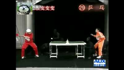 Playing ping pong in the Matrix