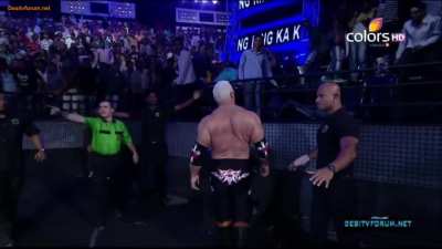 Scott Steiner causes a panic by entering the crowd (Ring Ka King April 14th, 2012)