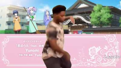 Me and the boys dancing to Tonikaku kawaii opening song