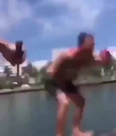 To hit a golf ball through his legs