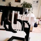 I see your tensegrity structure (and I loved it), and I raise with my tensegrity table, with a Spiderman car on it!! (please be nice this is my first reddit post ever)
