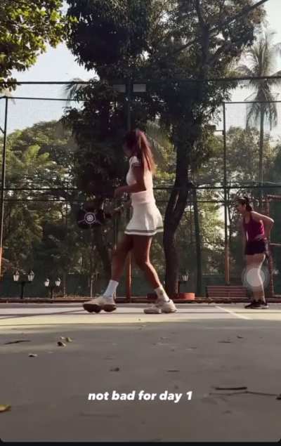 Playing pickleball