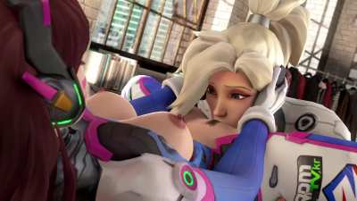 Mercy Licking D.Va's Pussy (Toas<wbr>tedMi<wbr>crowa<wbr>ve)