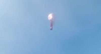 Launching a hot air balloon full of fireworks right above your heads
