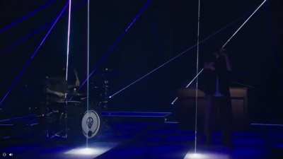 Josh dropped his drumstick
