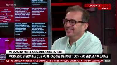 O clima pesou tanto na Globo News hoje que até eu fiquei com vergonha
