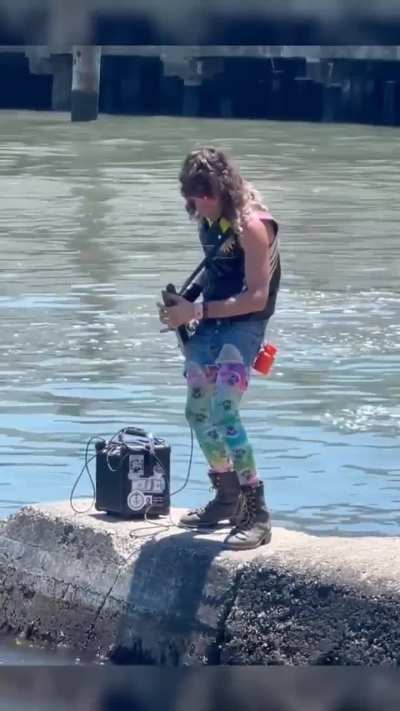 Man Experiments with Keytar