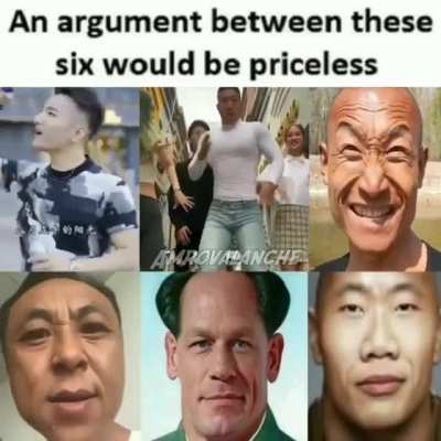 An argument between those six would be priceless